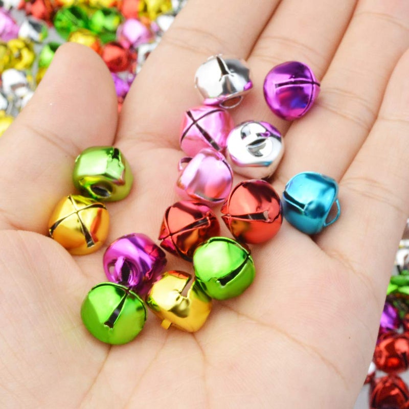 Marrywindix 400pcs Jingle Bells, Marrywindix 1/2 Inch Craft Bells Bulk DIY Bells for Christmas, Party, Festival Decoration and Home Decoration - Image 4
